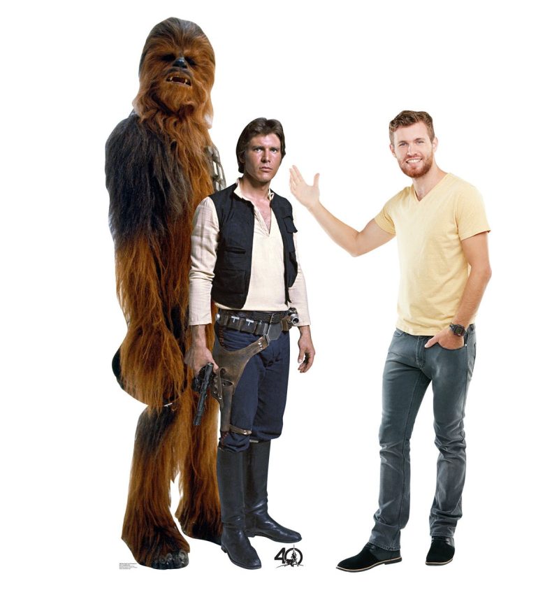 han solo and chewbacca star wars 40th cardboard cutoutcardboard cutoutsprime party 591781