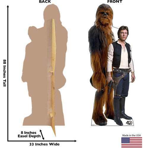 han solo and chewbacca star wars 40th cardboard cutoutcardboard cutoutsprime party 644026