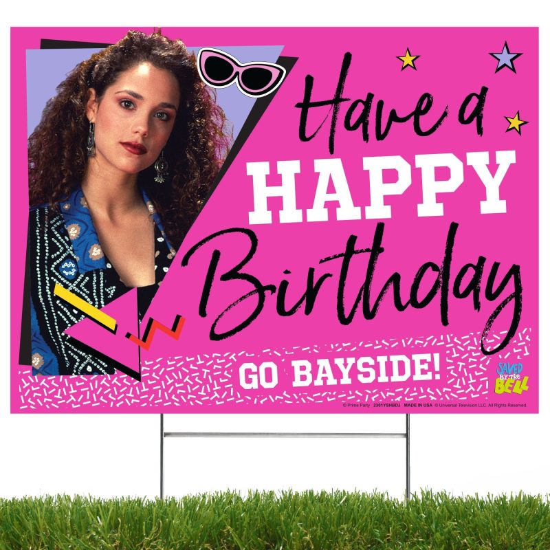 happy birthday yard sign saved by the bell jessie spanoyard signsprime party 485613