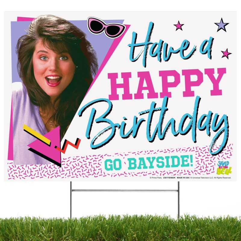 happy birthday yard sign saved by the bell kelly kapowskiyard signsprime party 340444