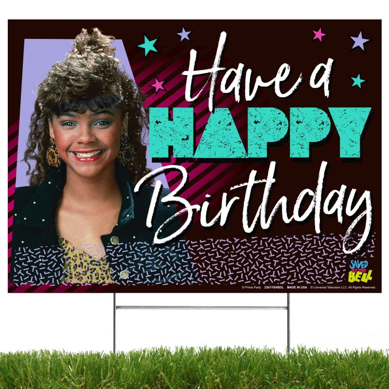 happy birthday yard sign saved by the bell lisa turtleyard signsprime party 582619