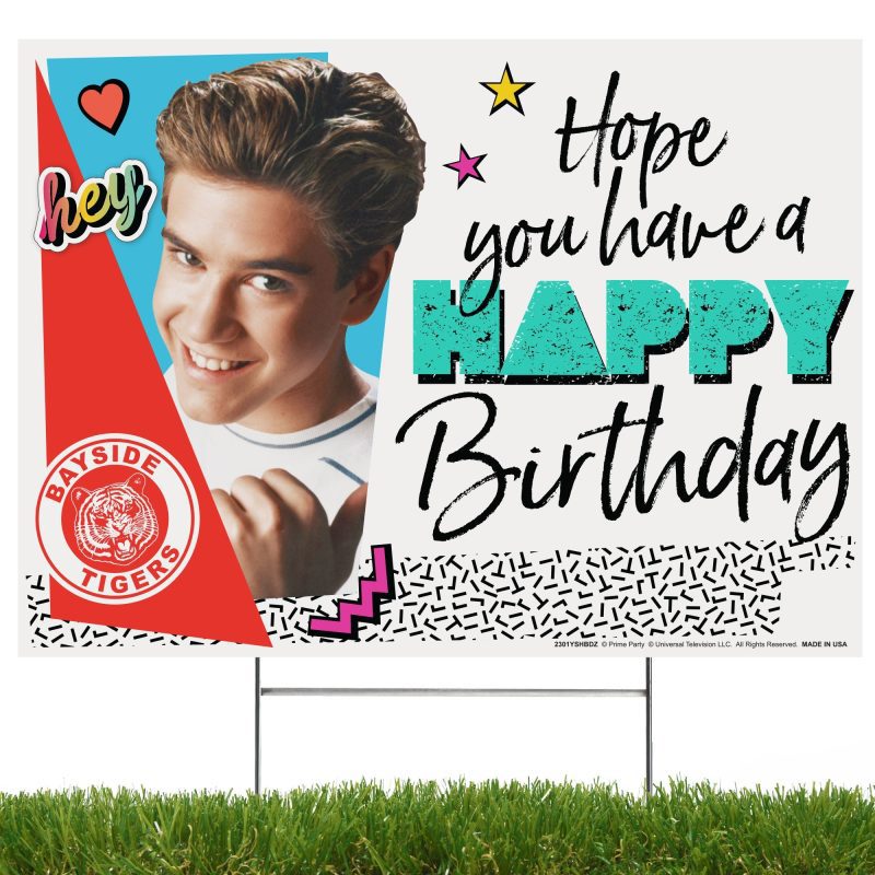 happy birthday yard sign saved by the bell zack morrisyard signsprime party 558719