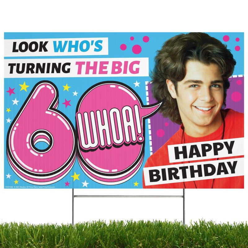 Happy Birthday | Yard Sign with Lawn Stakes, Joey Lawrence - Prime PartyYard Signs