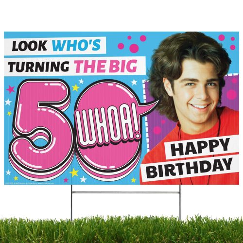 Happy Birthday | Yard Sign with Lawn Stakes, Joey Lawrence - Prime PartyYard Signs