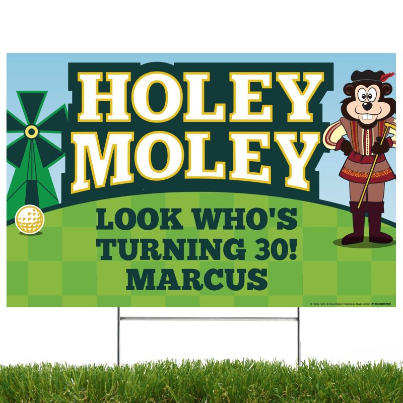 holey moley mini golf personalized yard signyard signsprime party 738500