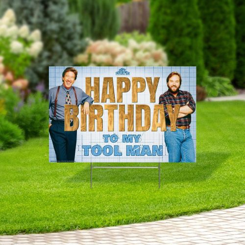 home improvement yard sign with lawn stakes happy birthday to my tool manyard signsprime party 510647