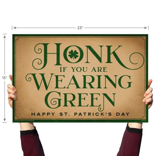 honk if your are wearing green st patricks day yard signyard signsprime party 360825