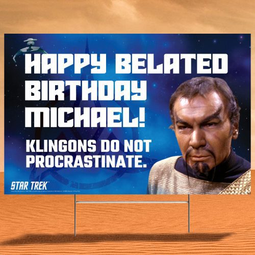 klingon personalized yard sign star trekpersonalized yard signsprime party 289021