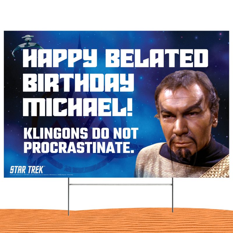 klingon personalized yard sign star trekpersonalized yard signsprime party 700130