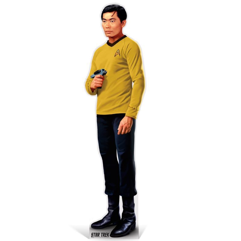 lieutenant hikaru sulu life size cardboard cutout star trekcardboard cutoutsprime party 612243