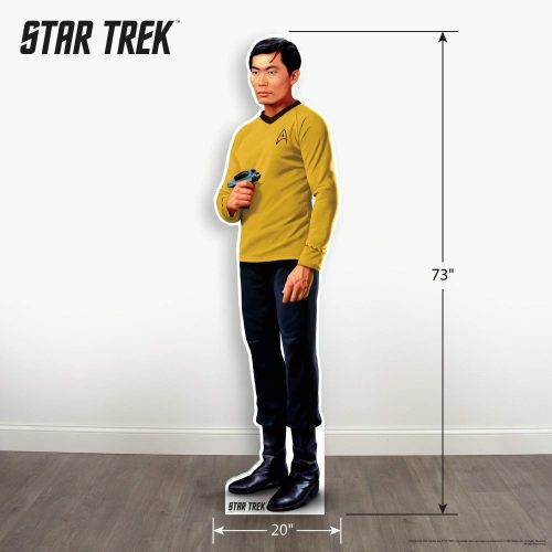 lieutenant hikaru sulu life size cardboard cutout star trekcardboard cutoutsprime party 900846