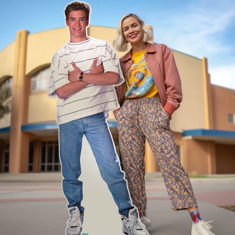 life sized zack morris cardboard cutout saved by the bell standeecardboard cutoutsprime party 448116