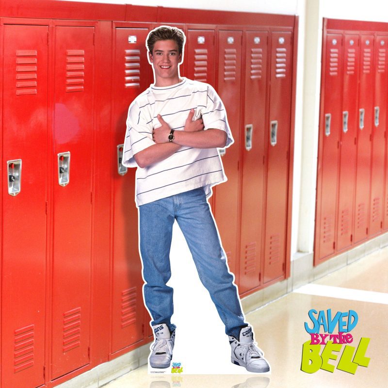 life sized zack morris cardboard cutout saved by the bell standeecardboard cutoutsprime party 671435