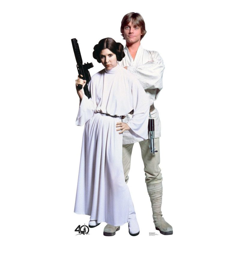 luke and leia star wars cardboard cutoutcardboard cutoutsprime party 618302