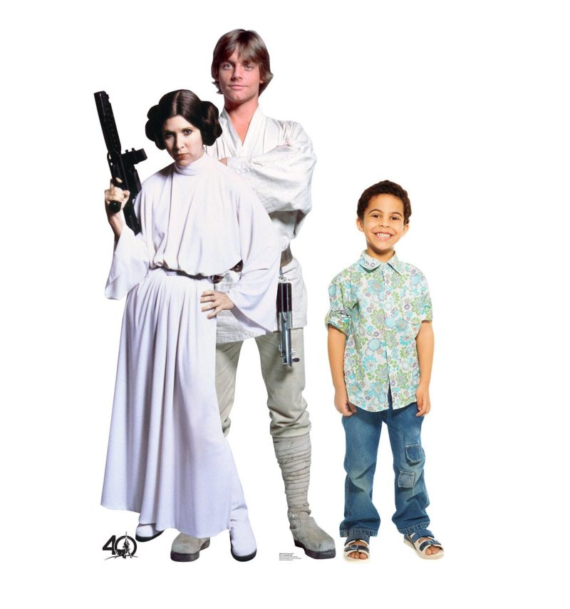 luke and leia star wars cardboard cutoutcardboard cutoutsprime party 970126