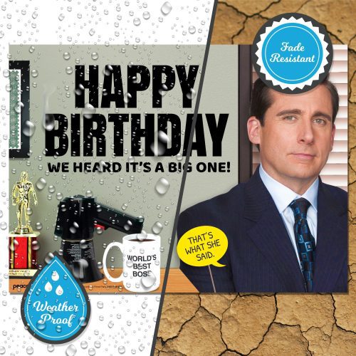 michael scott happy birthday yard sign the officeyard signsprime party 890620