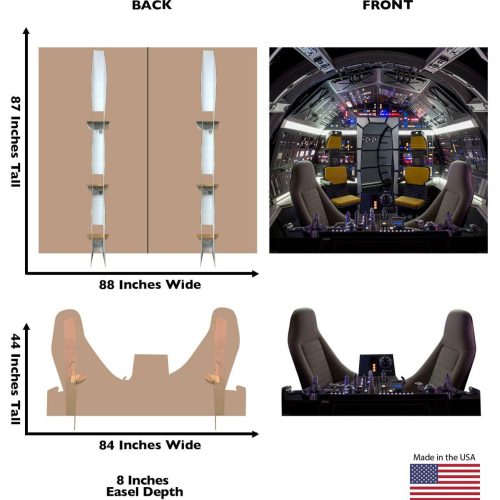 millennium falcon cockpit cardboard backdropcardboard cutoutsprime party 191451