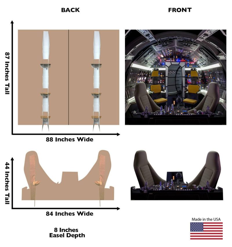 millennium falcon cockpit cardboard backdropcardboard cutoutsprime party 191451