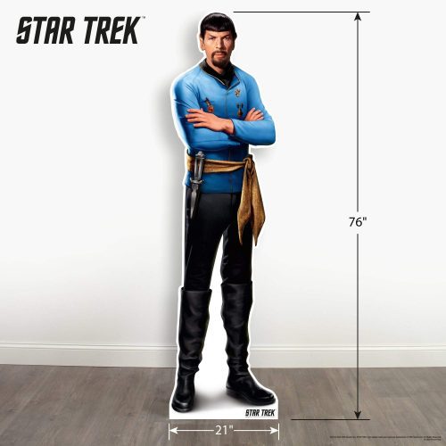 mirror spock life size cardboard cutout star trekcardboard cutoutsprime party 270975