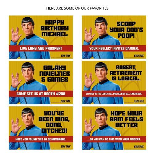 mr spock personalized yard sign star trek original seriespersonalized yard signsprime party 832141