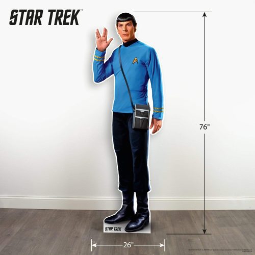 mr spock vulcan salute life size cardboard cutout officially licensed star trek merchandisecardboard cutoutsprime party 253434