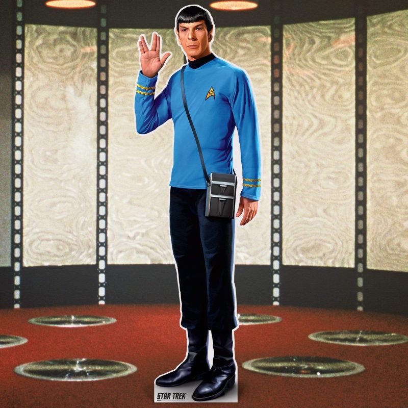 mr spock vulcan salute life size cardboard cutout officially licensed star trek merchandisecardboard cutoutsprime party 405192