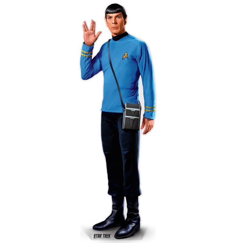 mr spock vulcan salute life size cardboard cutout officially licensed star trek merchandisecardboard cutoutsprime party 696821