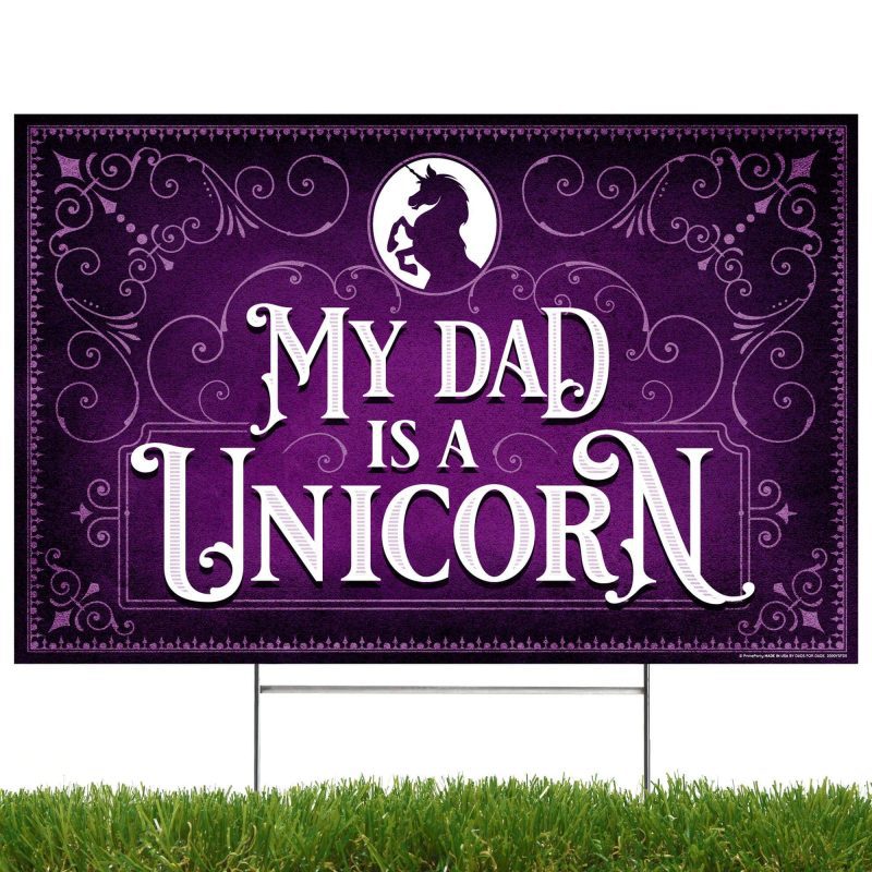 my dad is a unicorn fathers day yard signyard signsprime party 792651