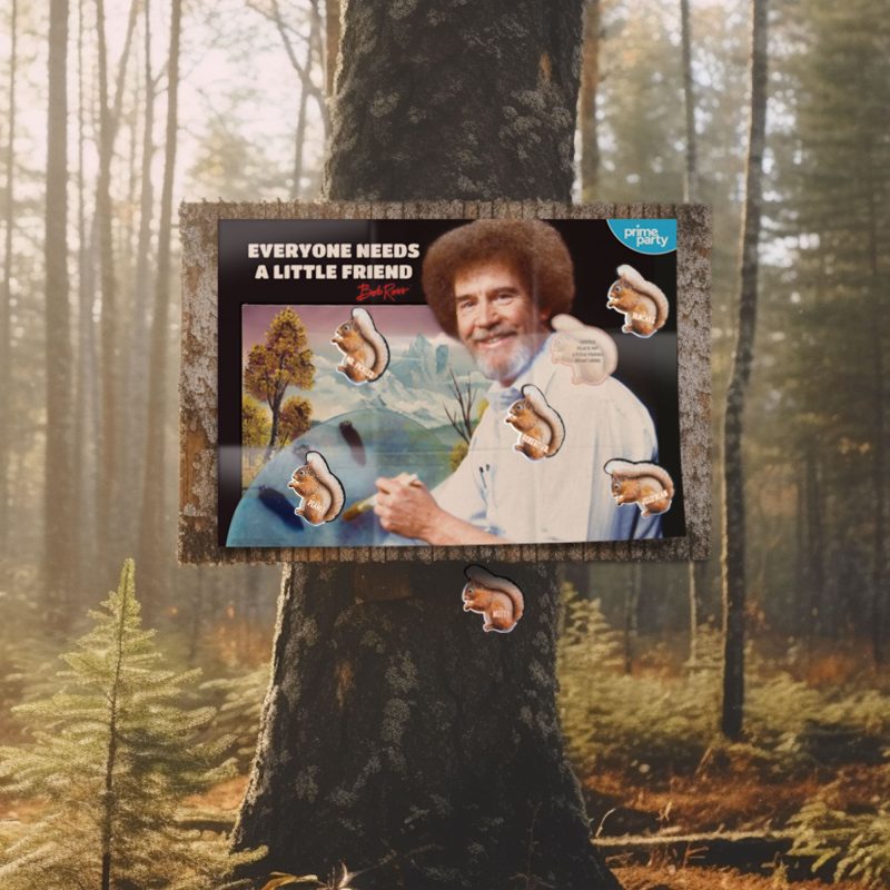 pin the squirrel on bob ross party gamegames activitiesprime party 729929