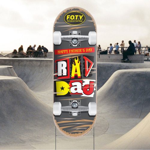 rad dad happy fathers day skateboard yard signsidewalk yard signsprime party 179343