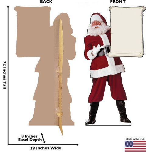 santa claus with scroll cardboard cutoutcardboard cutoutsprime party 216482