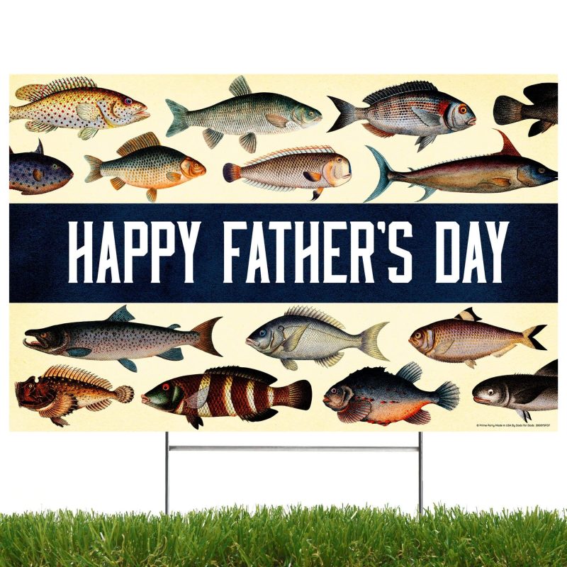 school of fish fathers day yard signyard signsprime party 390493