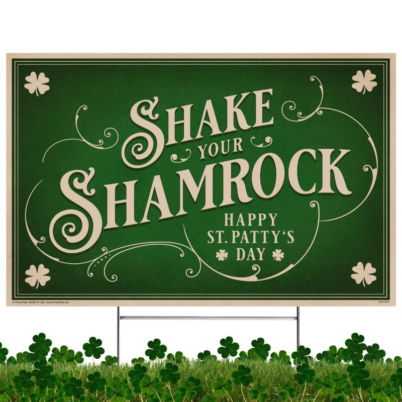 shake your shamrock st patricks day yard signyard signsprime party 813725