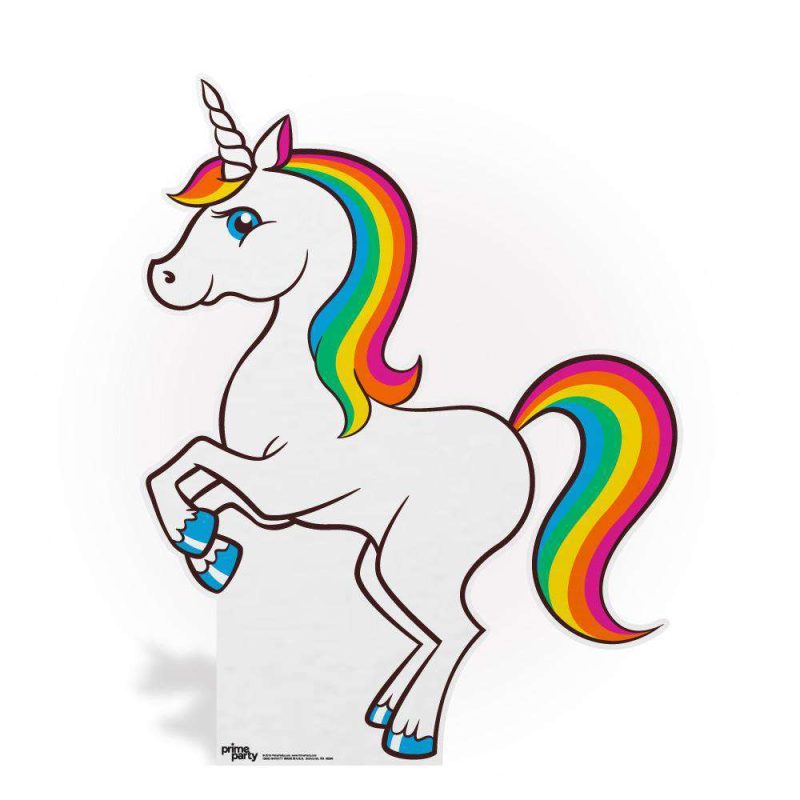 silver lining rainbow large unicorn cut outcardboard cutoutsprime party 697135