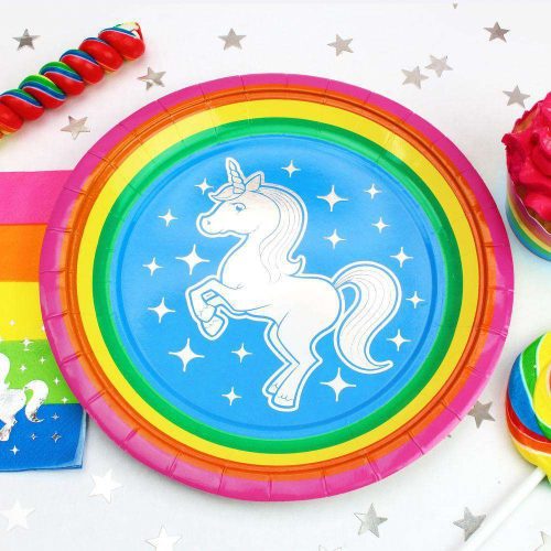 silver lining rainbow unicorn deluxe pack for 8party packsprime party 511796