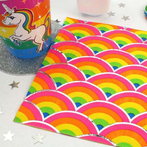 silver lining rainbow unicorn deluxe pack for 8party packsprime party 553230