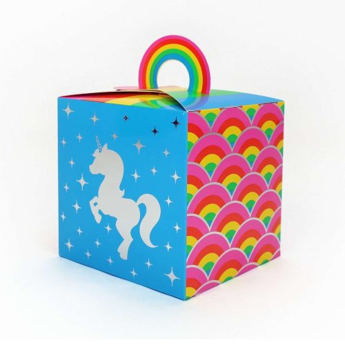 silver lining rainbow unicorn favor boxes 8 packfavor boxesprime party 112734