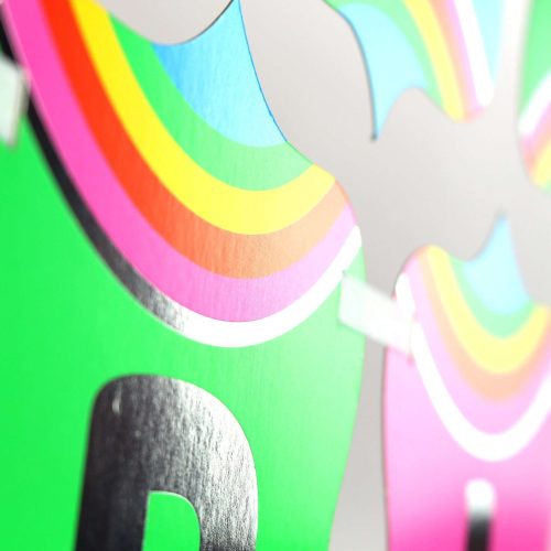 silver lining rainbow unicorn jointed happy birthday bannerbannersprime party 499918