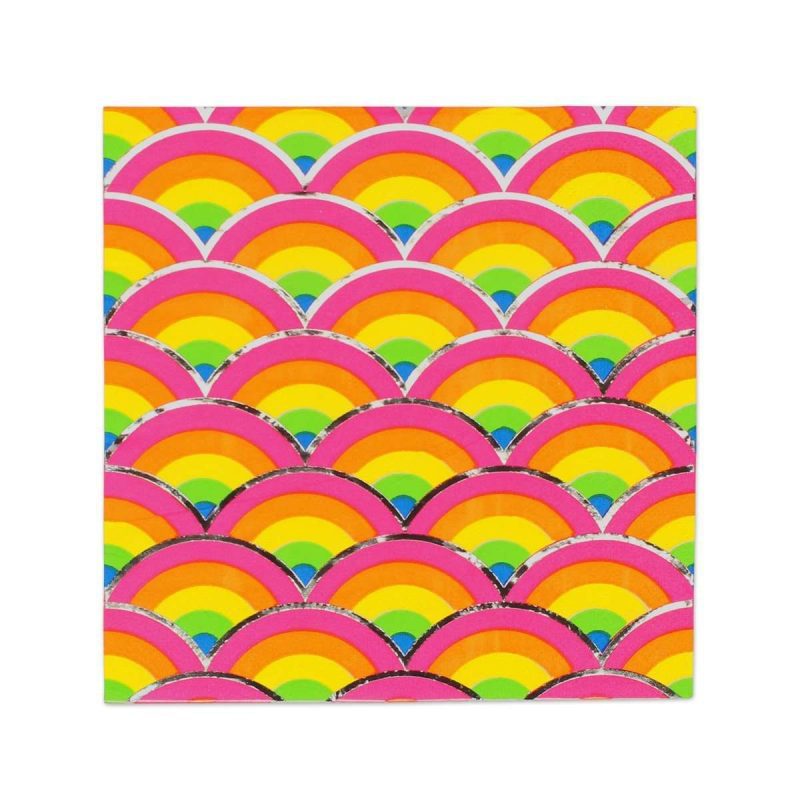 silver lining rainbow unicorn luncheon napkins 20 packnapkinsprime party 600054