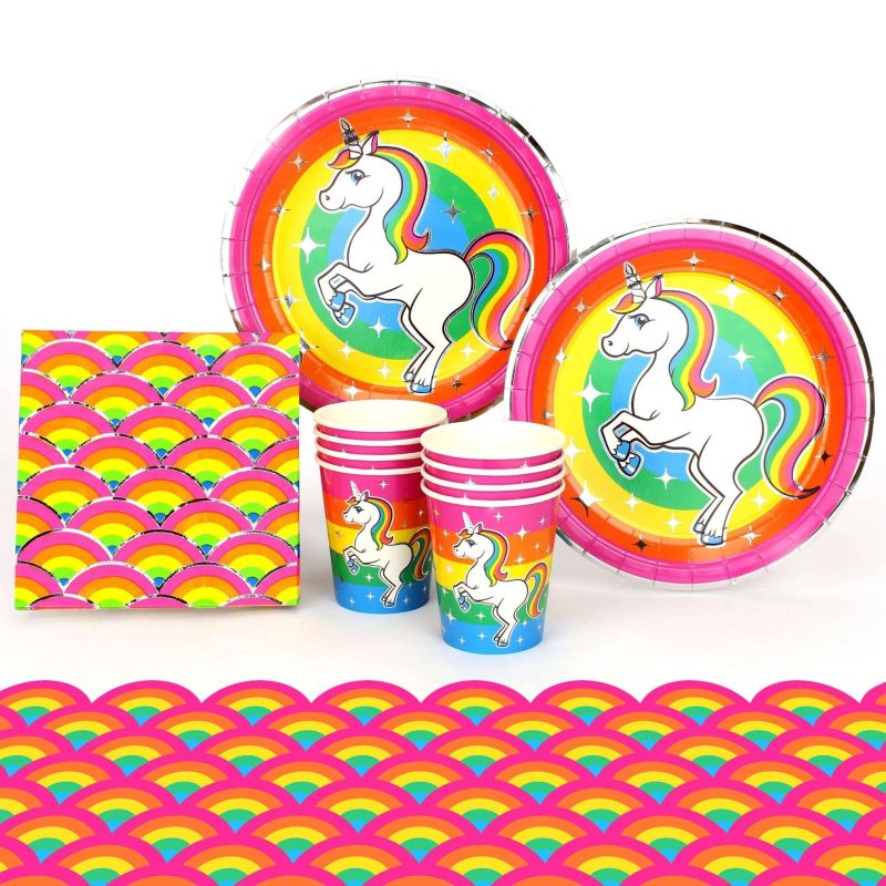 silver lining rainbow unicorn value pack for 8party packsprime party 458327