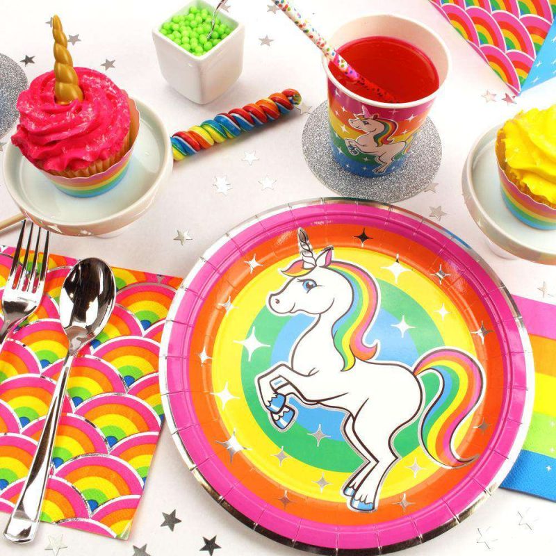 silver lining rainbow unicorn value pack for 8party packsprime party 595513