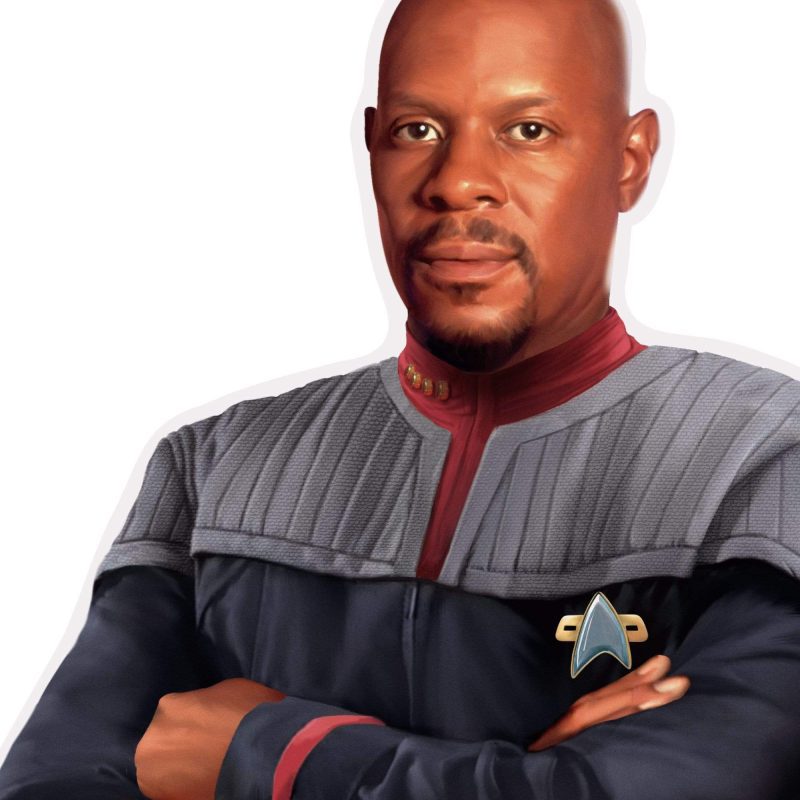 sisko life size cardboard cutout star trek deep space ninecardboard cutoutsprime party 683063