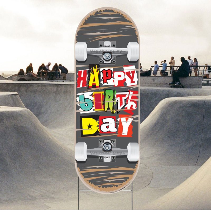 skateboard happy birthday yard signsidewalk yard signsprime party 508449