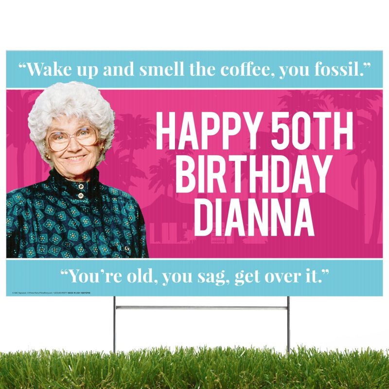 sophia personalized yard sign golden girlspersonalized yard signsprime party 892785