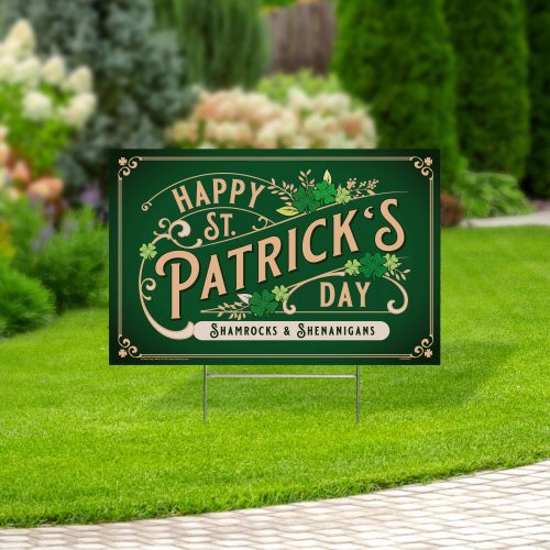 st patricks day shamrocks shenanigans yard signyard signsprime party 932762