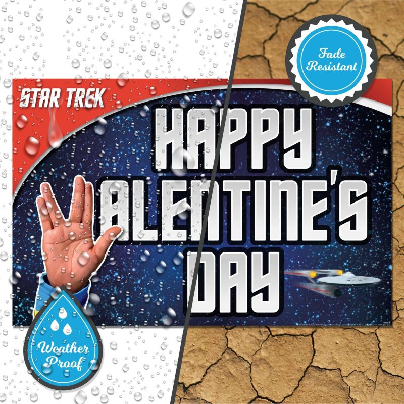 star trek happy valentines day vulcan saluteyard signsprime party 519544