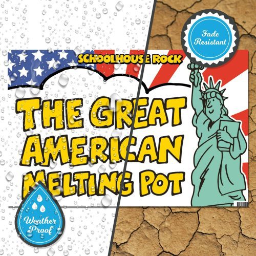 the great american melting pot yard sign with lawn stakes schoolhouse rockyard signsprime party 599590