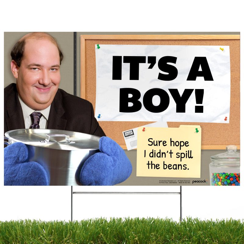 the office personalized yard sign with kevin malone sure hope i didnt spill the beansyard signsprime party 268263