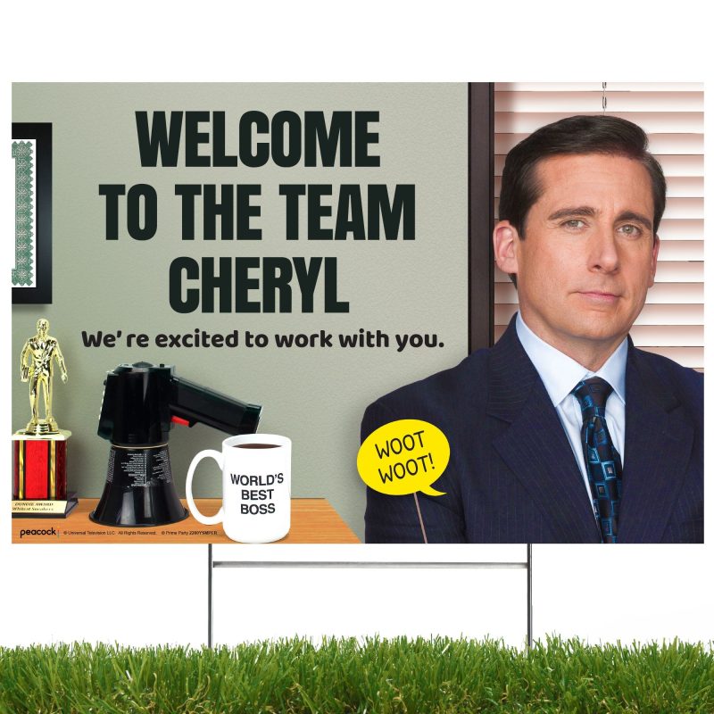 the office personalized yard sign with michael scottyard signsprime party 740445