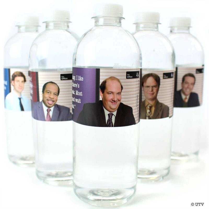 the office water bottle labels set of 16water bottle labelsprime party 922578